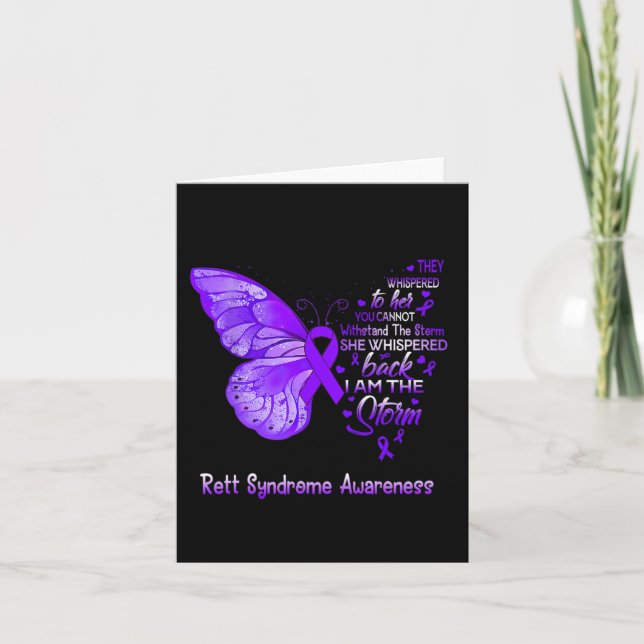 Am The Storm Rett Syndrome Awareness Butterfly  Card (Front)
