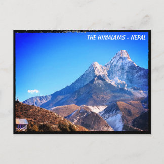 Ama Dablam, House, Everest trail views - Nepal Postcard