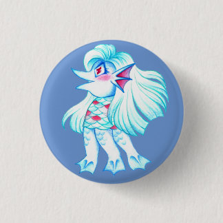 Amabie Yokai spirit Button