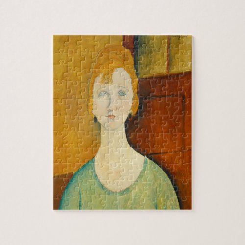 Amadeo modigliani Fine Art painting woman eyes Jigsaw Puzzle