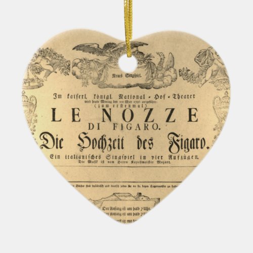 Amadeus Mozart Oper Le nozze di Figaro shabby Ceramic Ornament