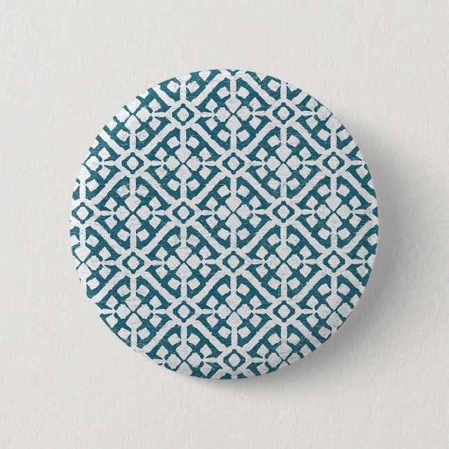 Amadora Blue Pattern Button (Front)