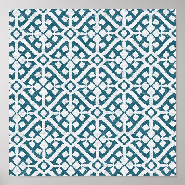 Amadora Blue Pattern Poster (Front)