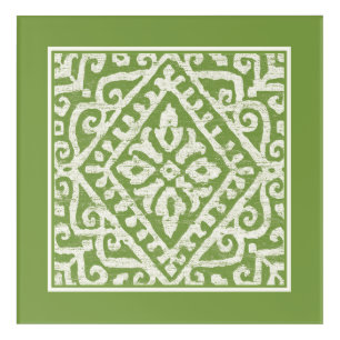 Amadora Green Pattern Acrylic Print
