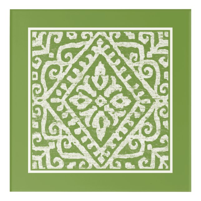 Amadora Green Pattern Acrylic Print (Front)