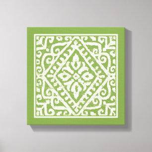 Amadora Green Pattern Canvas Print