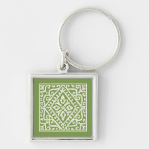 Amadora Green Pattern Keychain