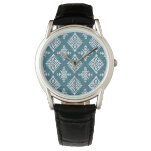 Amadora Teal Blue Pattern Watch