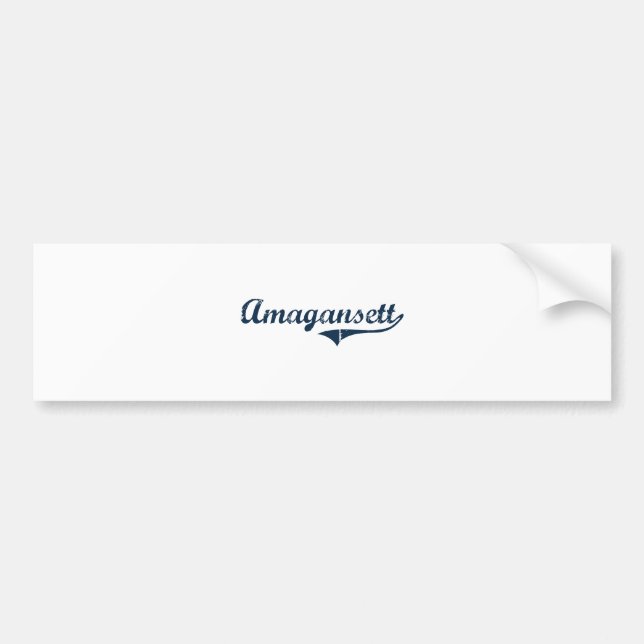 Amagansett New York Classic Design Bumper Sticker (Front)