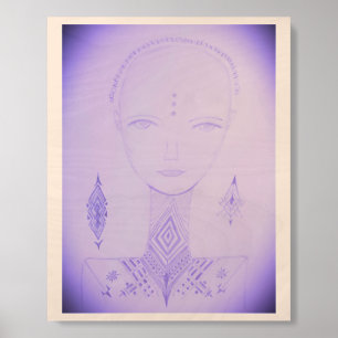 Amal Unique Colorful Portrait Wood Photo Tile