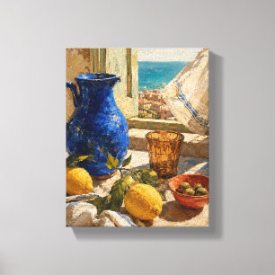 Amalfi Afternoon – Mediterranean Still Life Canvas Print