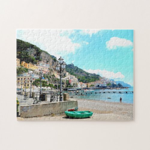 Amalfi beach  harbor Italian Coast Italy scenery Jigsaw Puzzle