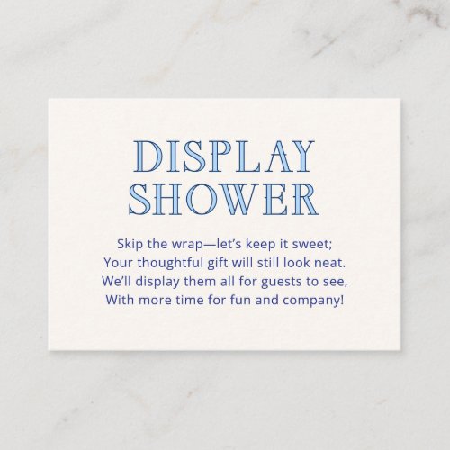 Amalfi Blue Yellow Display Shower Enclosure Card
