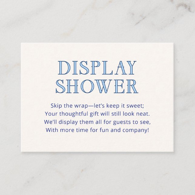 Amalfi Blue Yellow Display Shower Enclosure Card (Front)