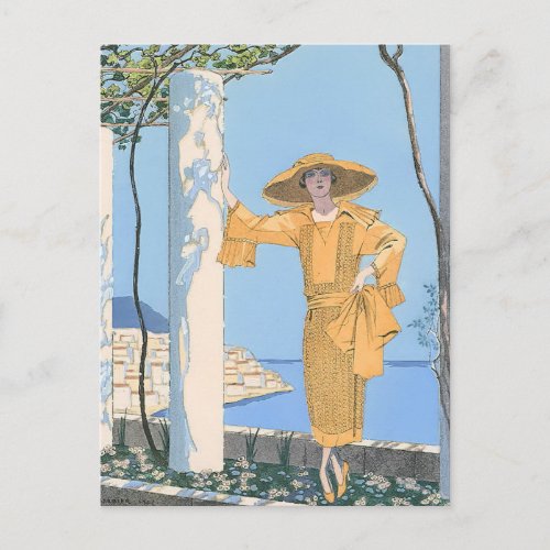 Amalfi by George Barbier Postcard