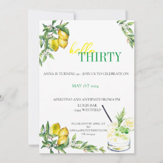 Amalfi Citrus Invitation - Birthday