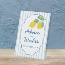 Amalfi Coast Advice & Wishes Lemon Bridal Shower