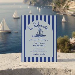 Amalfi Coast Amore: La Dolce Vita Arch Wedding Invitation