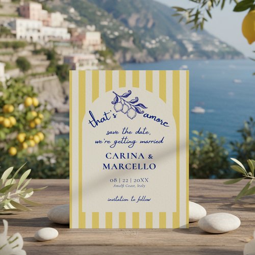 Amalfi Coast Amore Lemon Stripe Wedding