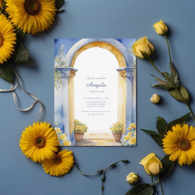 Amalfi Coast Archway Mediterranean view Invitation (Creator Uploaded)