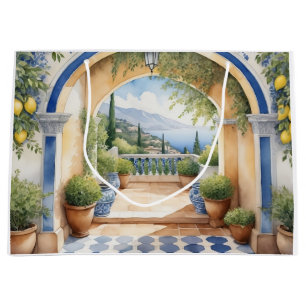 Amalfi Coast Archway Mediterranean view  Large Gift Bag