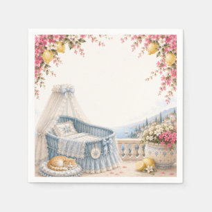 Amalfi Coast Baby Shower Mediterranean Coastal Napkins