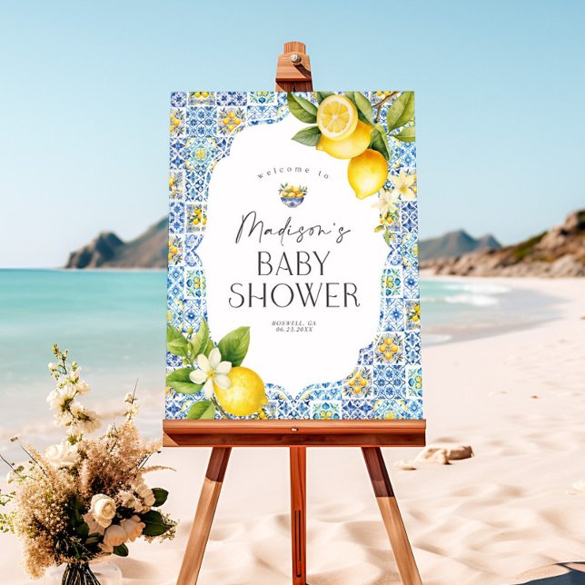 Amalfi Coast Baby Shower Welcome Sign Lemon (Creator Uploaded)
