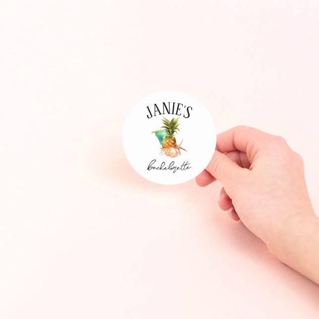 Amalfi Coast Bachelorette Party | Beach Bach Party Classic Round Sticker (Creator Uploaded)