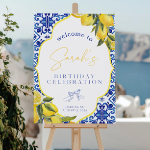 Amalfi Coast Birthday Welcome Sign Printable Templ