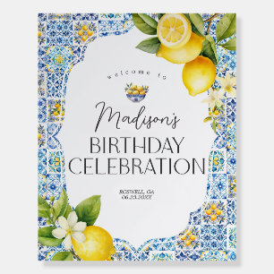 Amalfi Coast Birthday Welcome Sign Printable Templ