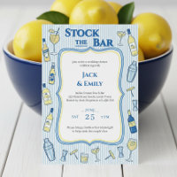 Amalfi Coast Blue and White Striped Stock the Bar