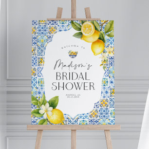 Amalfi Coast Bridal Shower Welcome Sign Citrus 