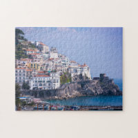 Amalfi Coast Cinque Terre Italy scenic summer Jigsaw Puzzle