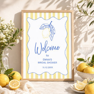 Amalfi Coast Citrus Welcome Bridal Shower Poster