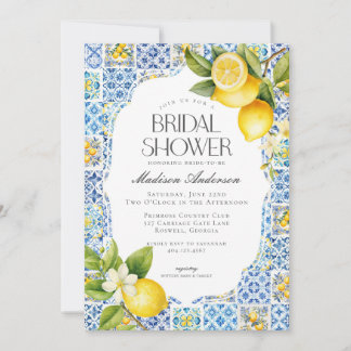 Amalfi Coast Coastal Italian Bridal Shower Invite