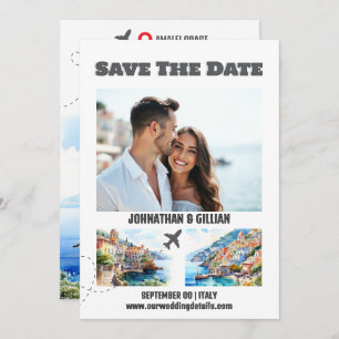 Amalfi coast destination wedding save the date
