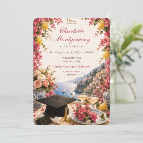 Amalfi Coast Graduation Party | Mediterranean Invitation