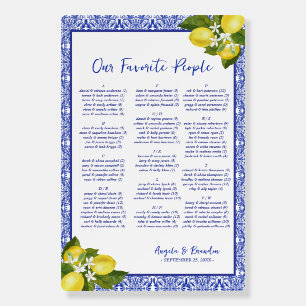 Amalfi Coast I Italian Lemon & Blue Tile Seating Foam Board