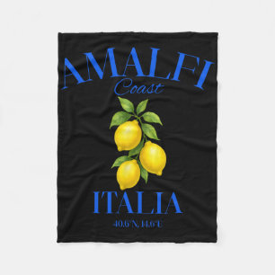 Amalfi Coast Italia Lemons Summer Travel Vacation Fleece Blanket