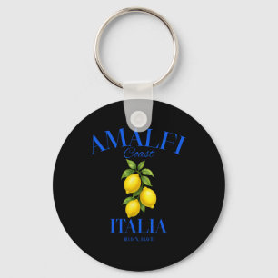 Amalfi Coast Italia Lemons Summer Travel Vacation Keychain