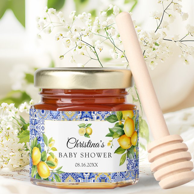 Amalfi Coast Italian Baby Shower  Honey Jar Favors (Creator Uploaded)