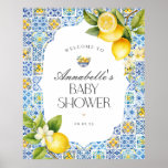 Amalfi Coast Italian Baby Shower Welcome Sign at Zazzle