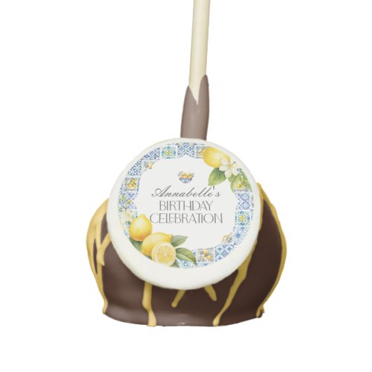 Amalfi Coast Italian Birthday Party Dessert Favors (Front)
