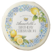 Amalfi Coast Italian Birthday Party Dessert Favors Sugar Cookie (Front)