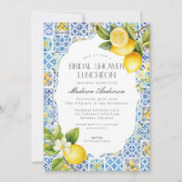 Amalfi Coast Italian Bridal Shower Luncheon Invite