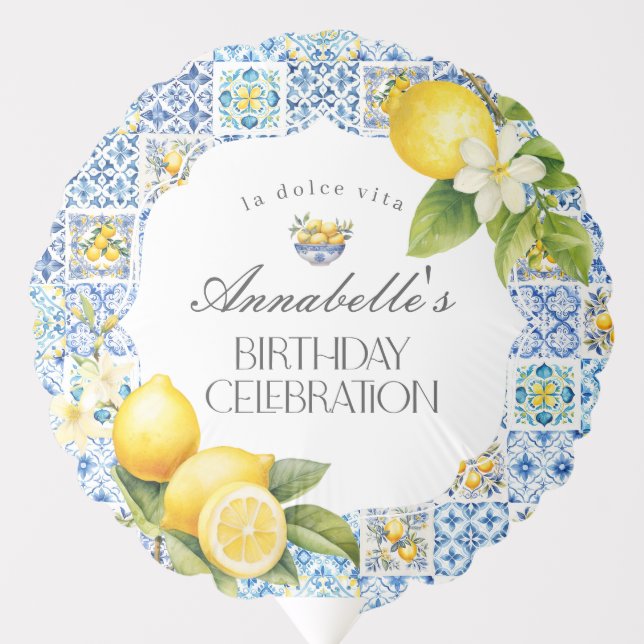 Amalfi Coast Birthday Balloon