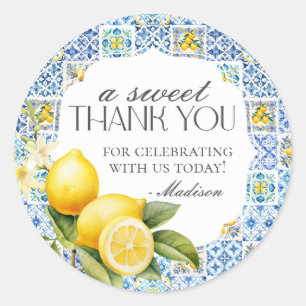 Amalfi Coast Italian Dessert Favor Sticker