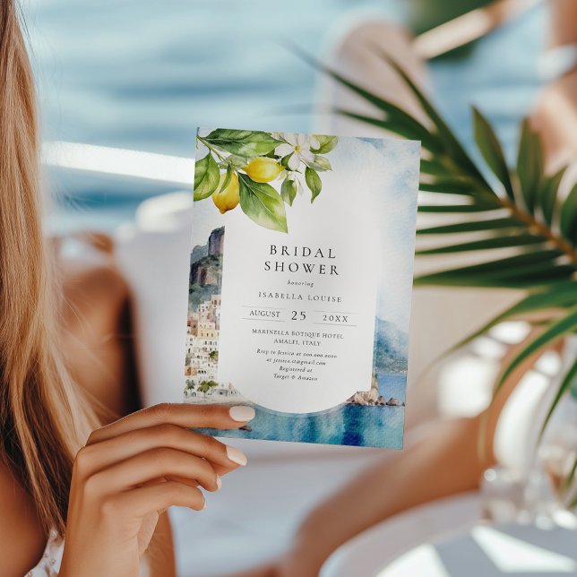 Amalfi Coast Italian Lemon Bridal Shower Invitation (Creator Uploaded)