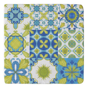 Amalfi Coast Italian Majolica Ceramic Mosaic Trivet