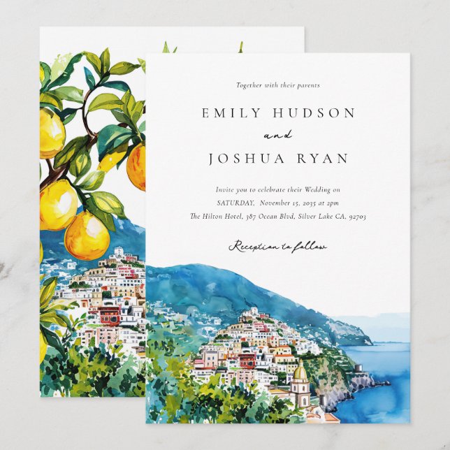 『eternity様オーダー出品ページ』 Amalfi Coast Italian Wedding Invitation | Zazzle